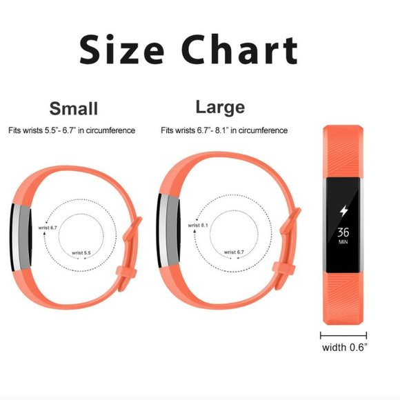 NEW Band for FitBit Alta / Alta HR - ORANGE - size Large - Picture 5 of 6